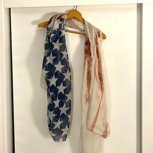 Lightweight American flag scarf